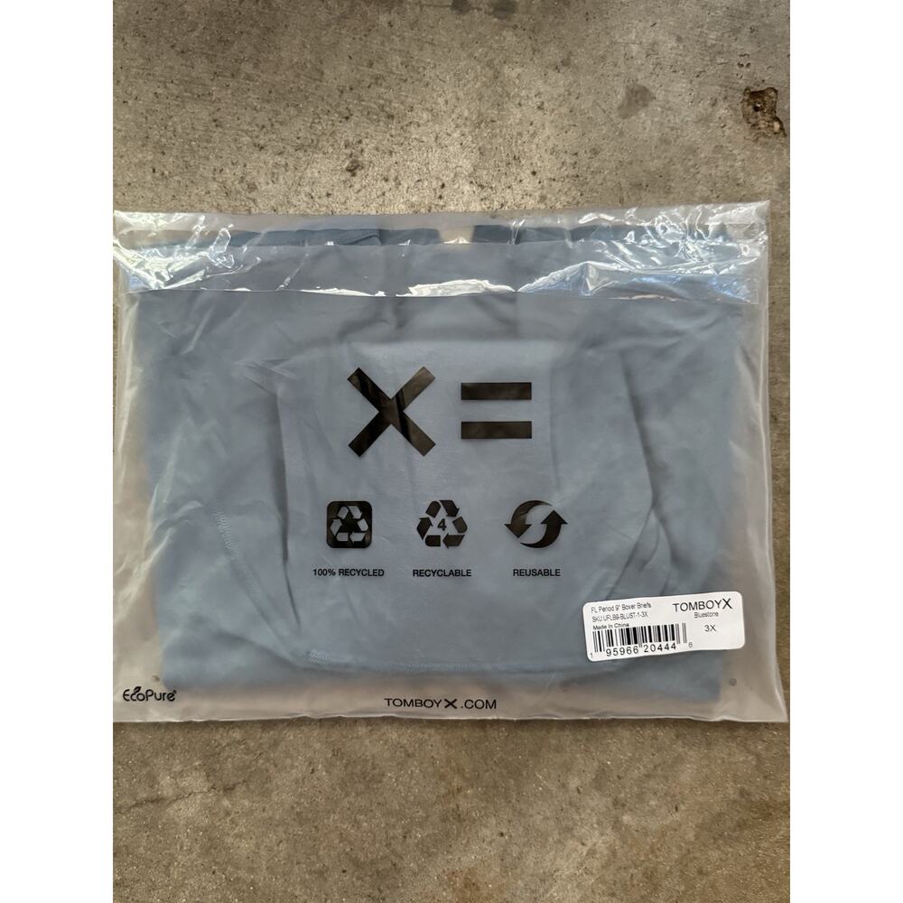 New Women's TOMBOYX Boxer Briefs 9" Panty Size Plus 3X Bluestone